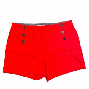 Nautica Red Nautical Anchor Button Short Size 8